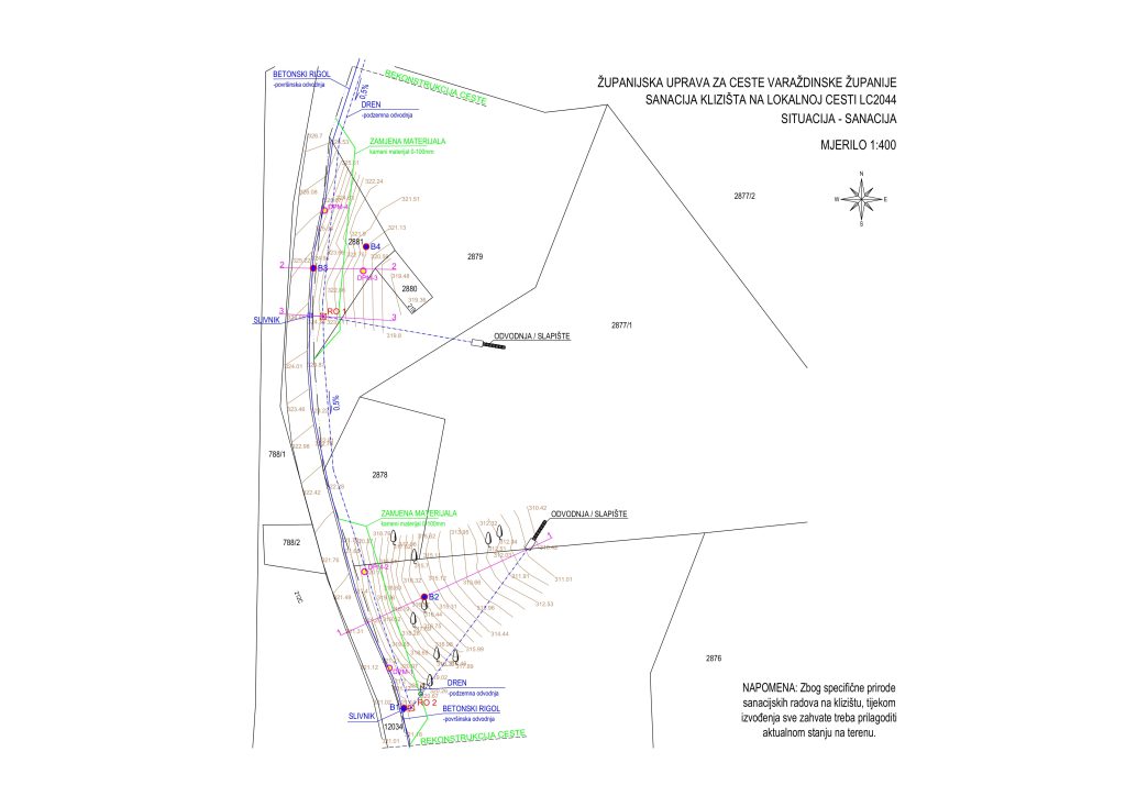 Sanacija klizišta na lokalnoj i županijskoj cesti – Gornja Voća
