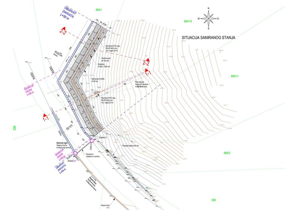 Sanacija klizišta na županijskoj cesti – Vinica Breg